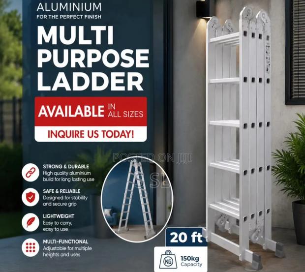 20ft Aluminium Multipurpose Ladder Kenya | Heavy-Duty Ladder - main view