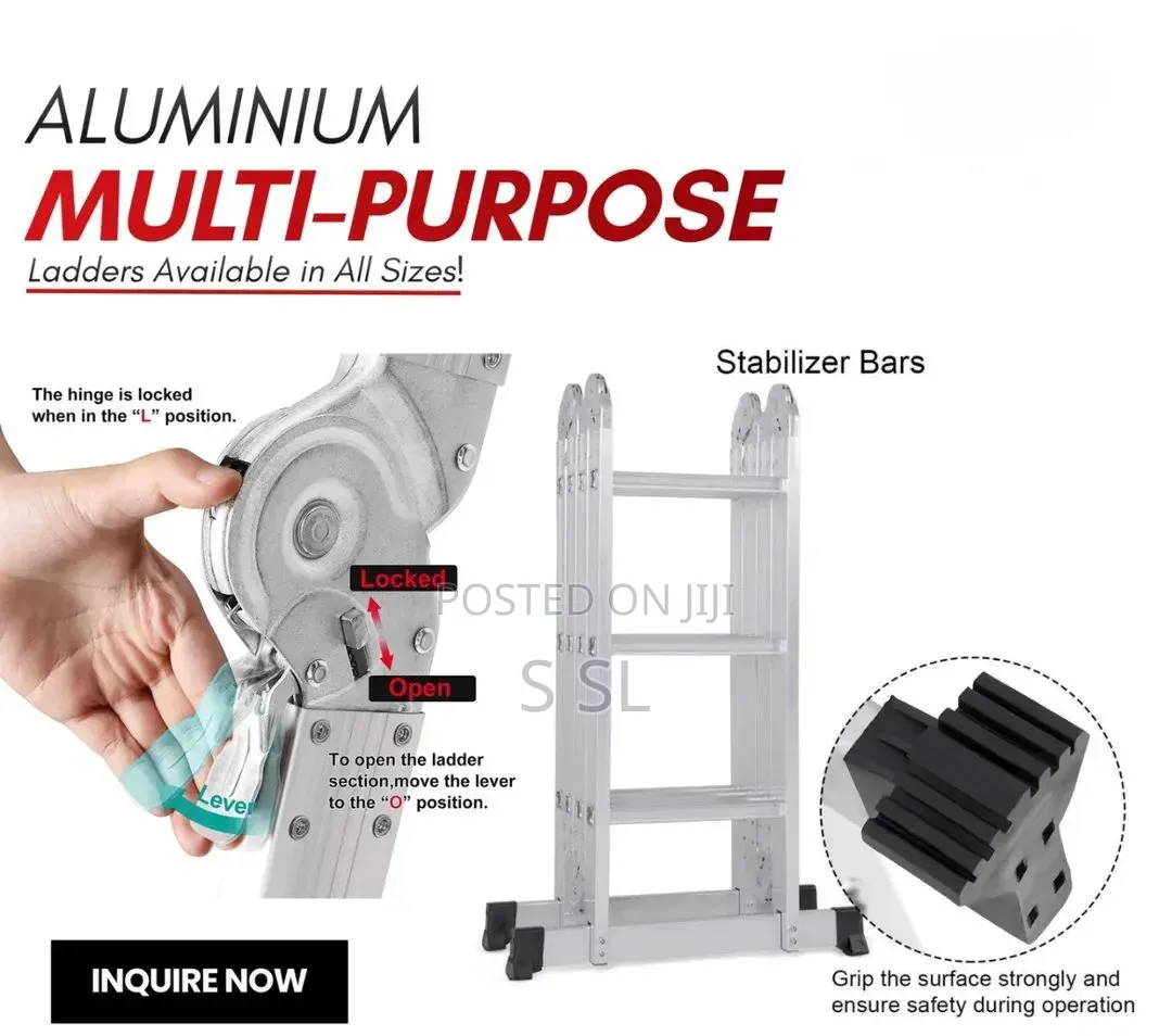 12ft Aluminium Multipurpose Ladder Kenya | Durable Folding Ladder