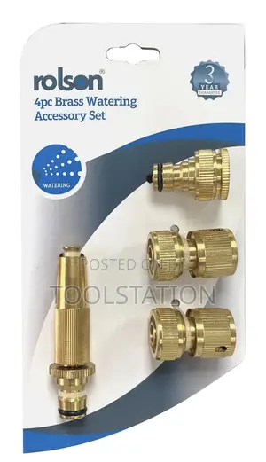 HOSE Connector ACCESSORIES Pure BRASS 4PCS(82989) Heavy Duty Rolson