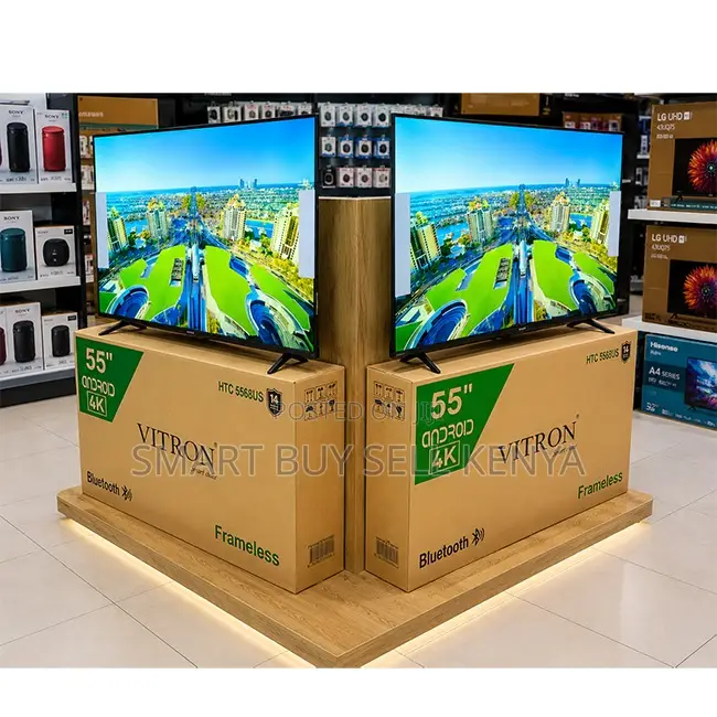 Sleek Bluetooth Enabled Vitron 55 Inch Smart Android LED TV