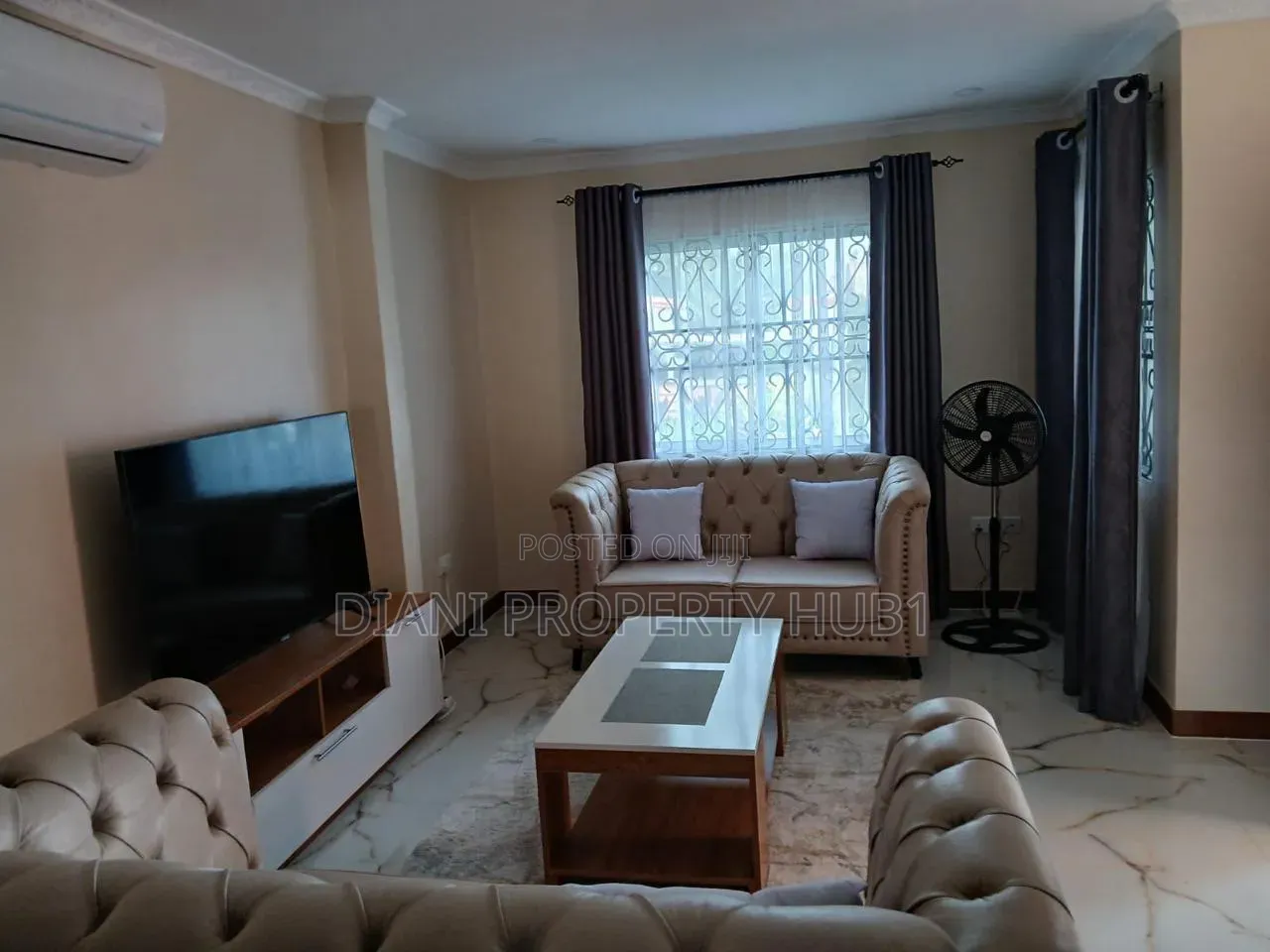 Spacious 1-Bedroom Airbnb – Behind Diani Market | KSh 3,000 Per Day