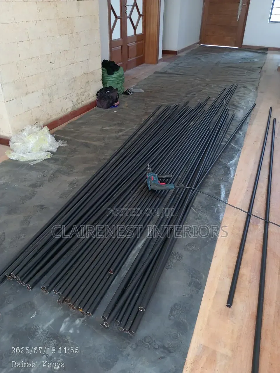 Where Style Meets Strength Powder Coated Door Curtain Rods