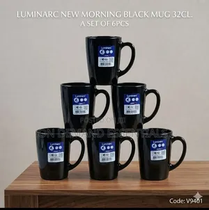 Set of 6 New Morning (Black) Cups