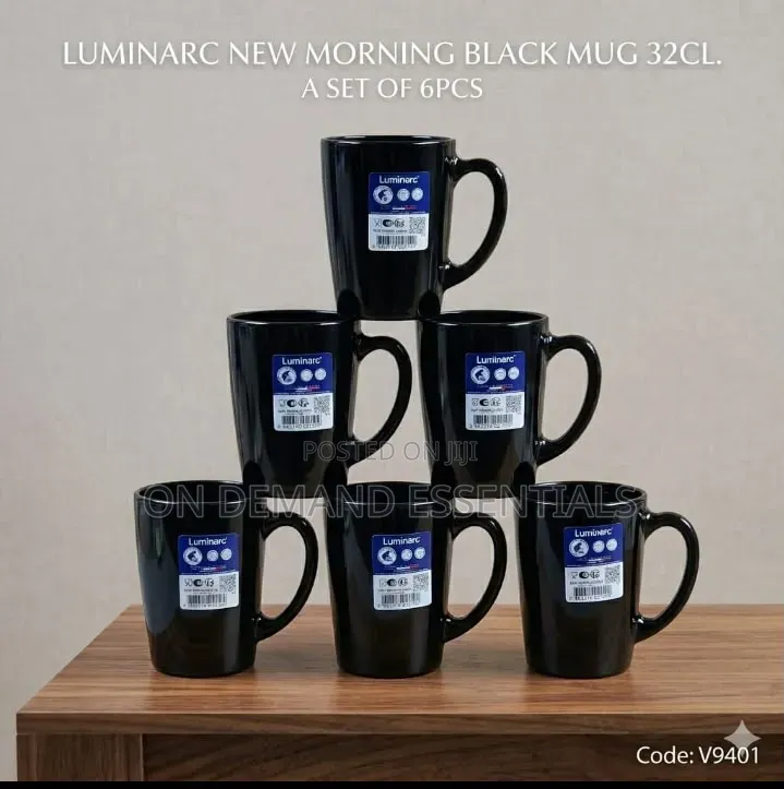 Set of 6 New Morning (Black) Cups