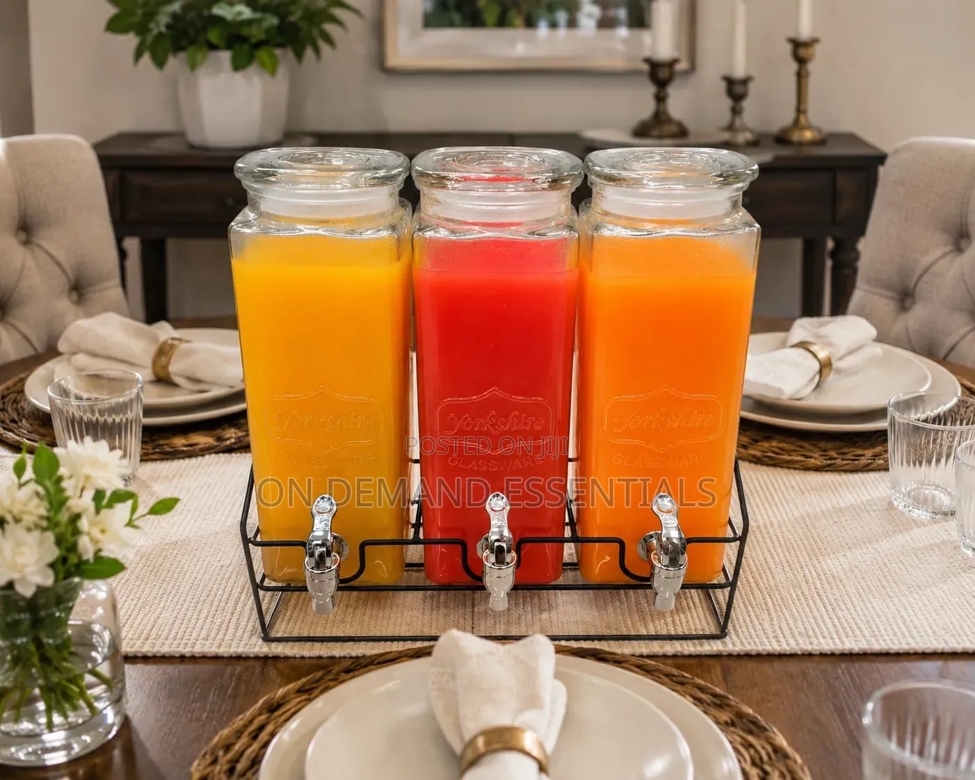2.2Ltrs TRIPPLE GLASS Juice Dispensers