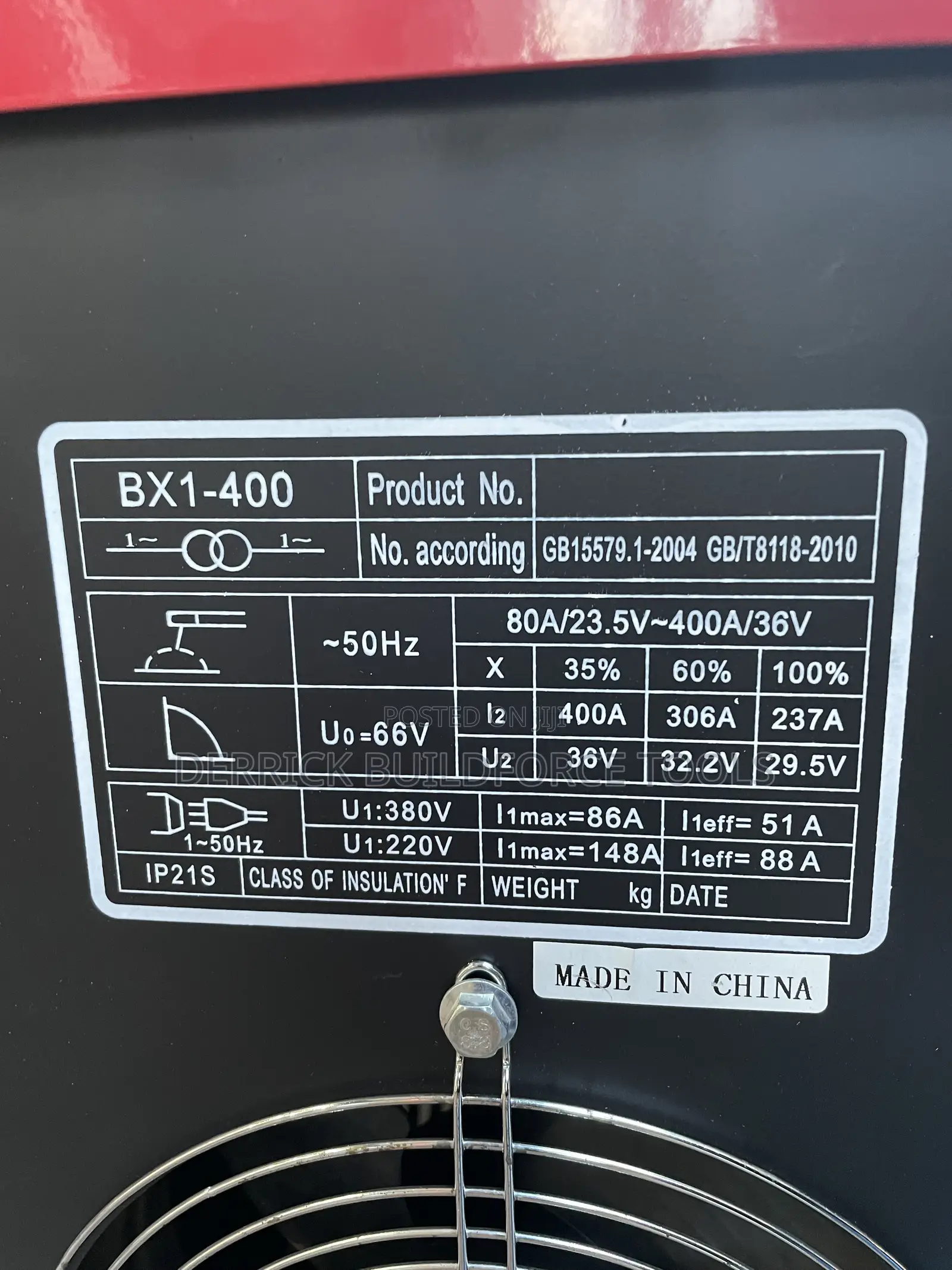 Aico AC Arc Welder 400A Dual Phase