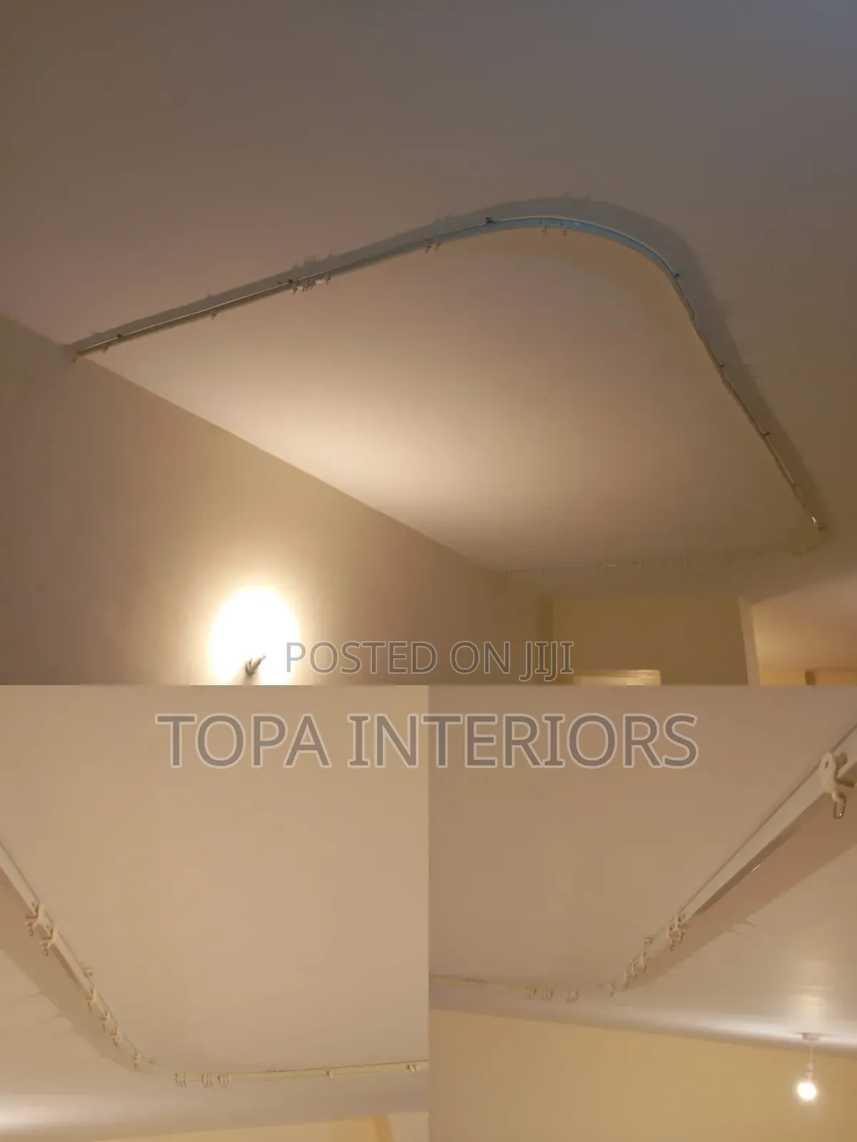 Cubicle Forming Aluminium Bendable Ceiling Curtain Rail