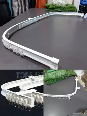 White Durable Modern Ceiling Curtain Rail Track