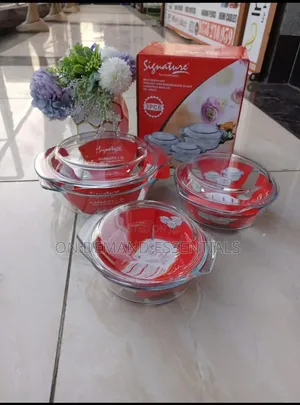 Signature Set of 3 Glass Casserole