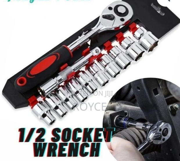 12pcs Socket Chrome Vanadium -1/2 Sleeve - thumbnail 2