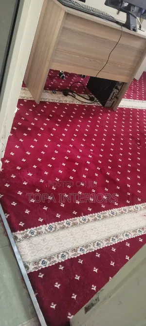 Modern Elegant Flowered Maroon Office Floor Carpets