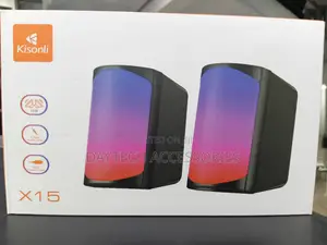 Kisonli X15 Pair of Compact Plug-and-Play Multimedia Speakers.