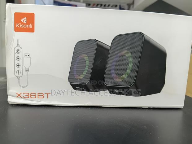 The Kisonli X36BT Plug-and-Play Twin Desktop Speaker System.