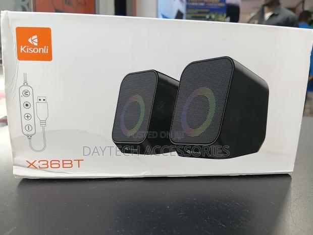The Kisonli X36BT Plug-and-Play Twin Desktop Speaker System. - thumbnail 2