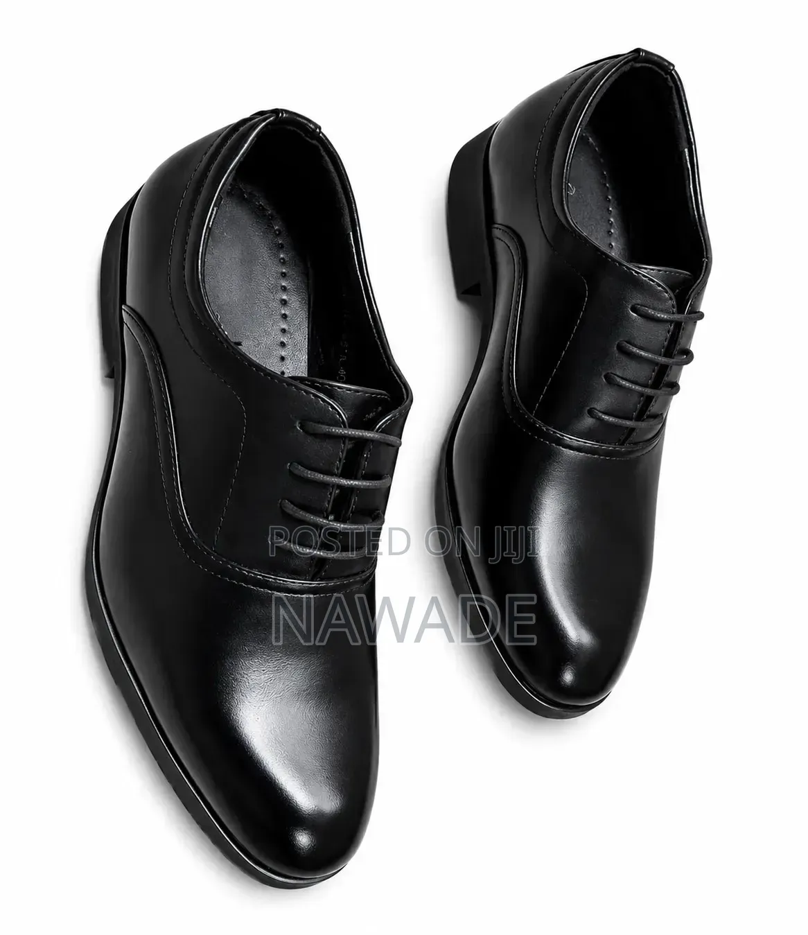 Men's Genuine Leather Black Official Shoes Lace-Up Formal Office Wear