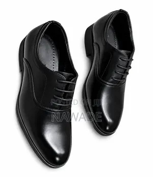 Men's Genuine Leather Black Official Shoes Lace-Up Formal Office Wear