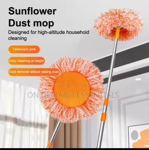 *Multifunctional Sunflower Chenille Telescopic Mop