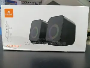 Kisonli X36BT Desktop Speakers USB 2.0 Wired RGB Lighting 3W*2 Power.