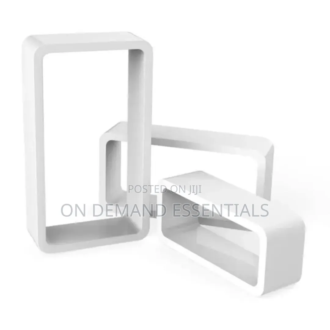 3Pcs Plastic Wood Floating Shelves