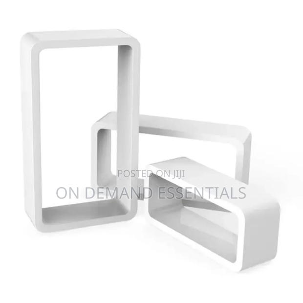 3Pcs Plastic Wood Floating Shelves