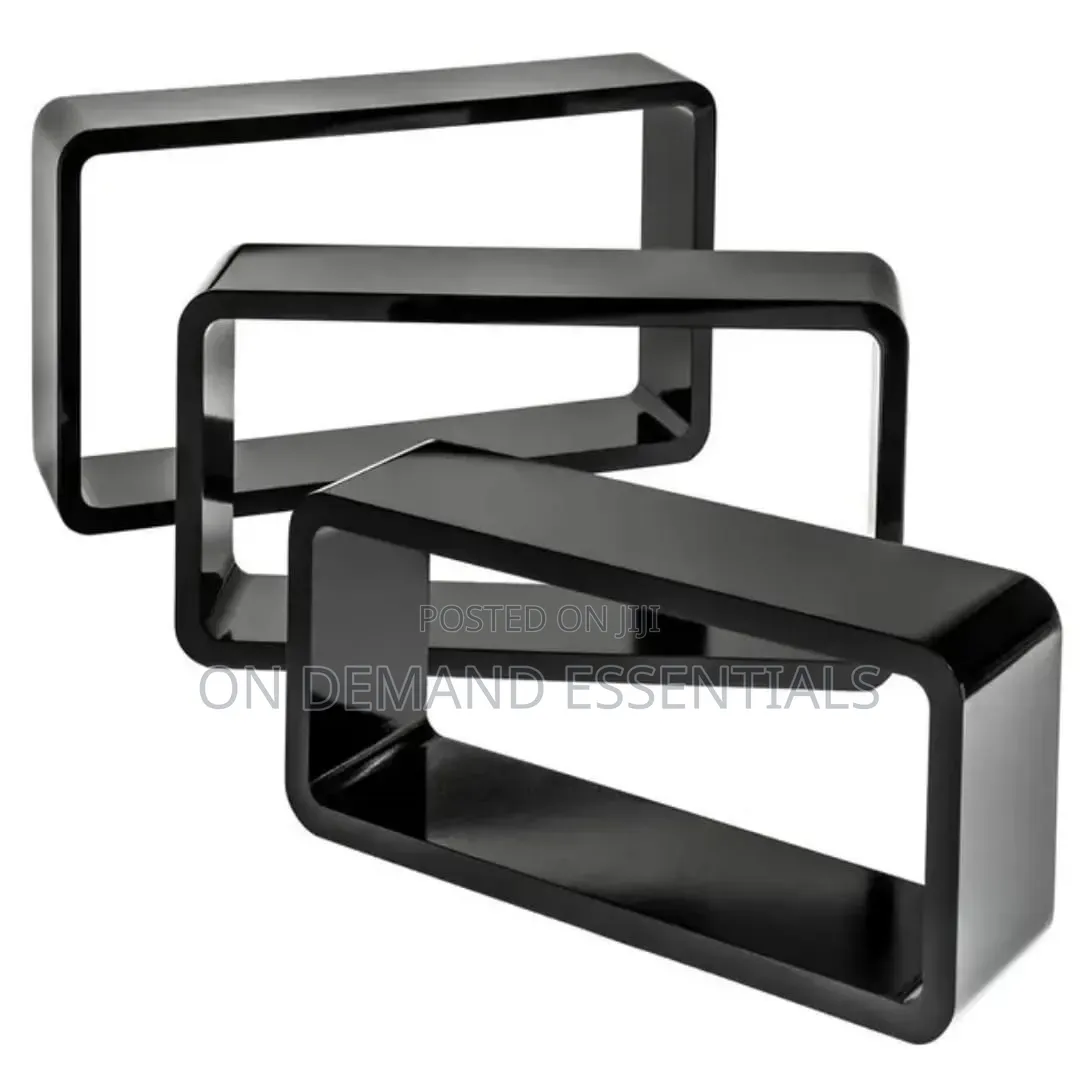 3Pcs Plastic Wood Floating Shelves