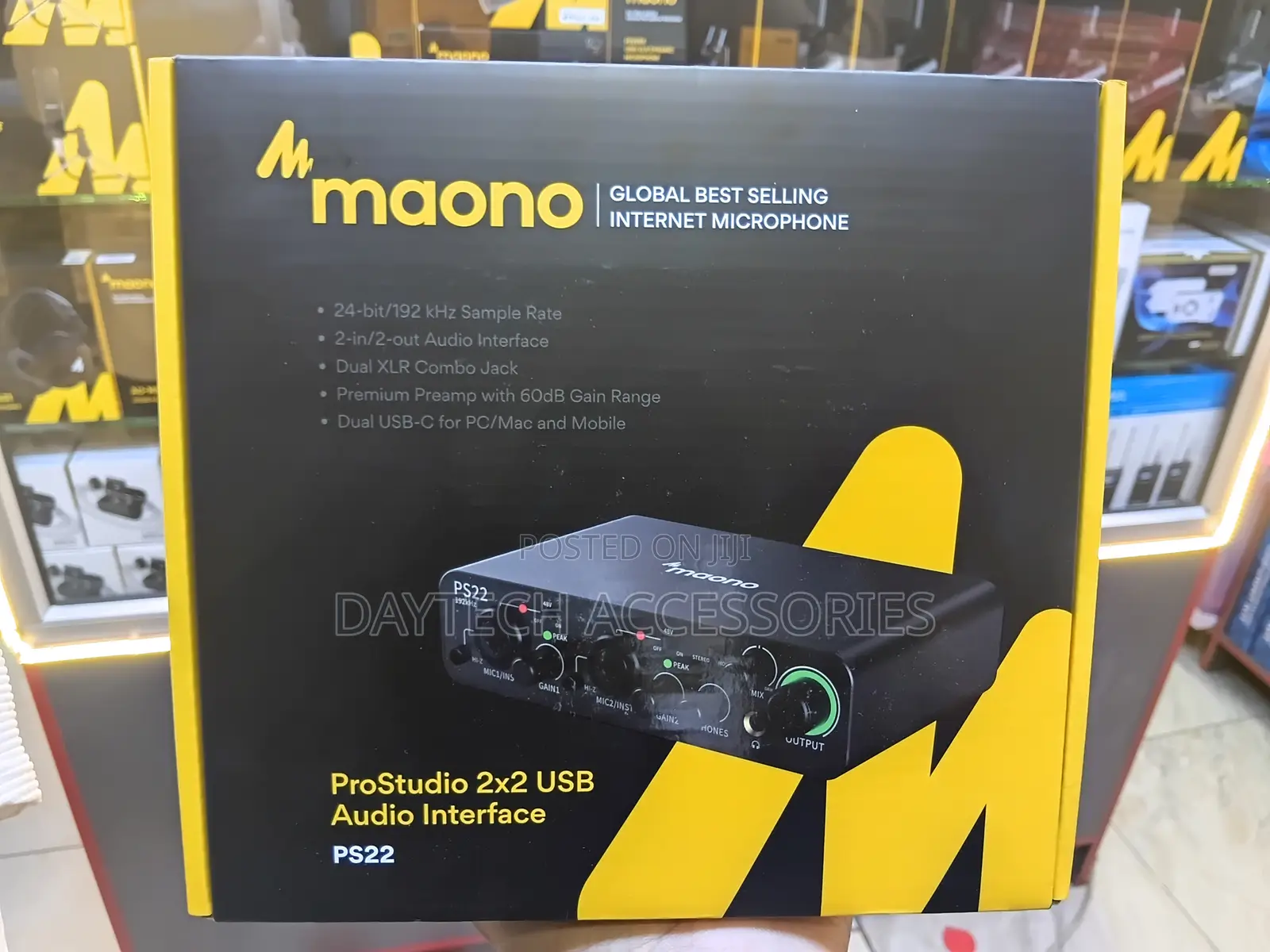 The Maono PS22 ProStudio 2x2 USB Audio Mixer Interface for Podcasting