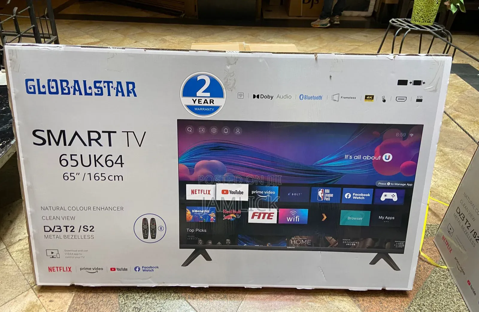 Globalstar Smart TV 65 Inch LED Android UHD WiFi - AB