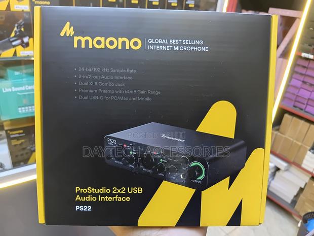 MAONO PS22 Professional Audio Interfaces Mixers External Sound Card.
