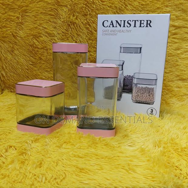 3 in 1 Canister Glass Containers