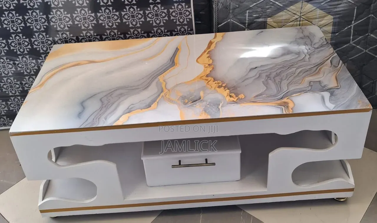 Grey Marble Wooden TV Stand –Pt