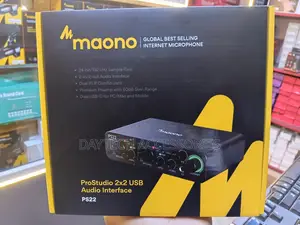 Maono PS22 Audio Interface Soundcard for Recording - Black