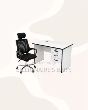 Modern 1m Desk and Headrest Mesh Chair for Daily Productivity