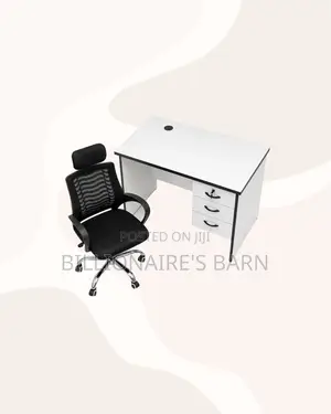 Modern 1m Desk and Headrest Mesh Chair for Daily Productivity