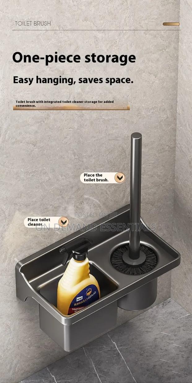 Long-Handle Toilet Brush With Storage - thumbnail 3