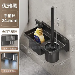 Long-Handle Toilet Brush With Storage