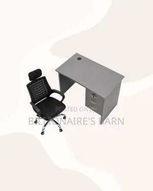 Modern 1m Desk and Headrest Mesh Chair for Office Tasks