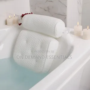 Bathtub Pillow With Anti Slip Suction Cup for Neck and Back Support