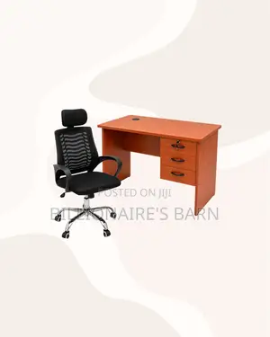 Modern 1m Desk and Headrest Mesh Chair for Home Office
