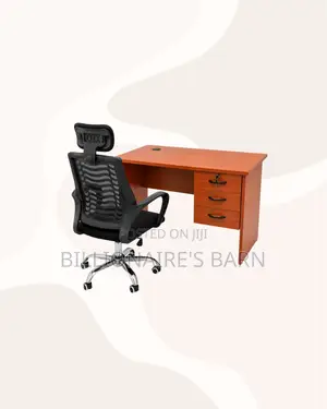 Modern 1m Desk and Headrest Mesh Chair for Home Office
