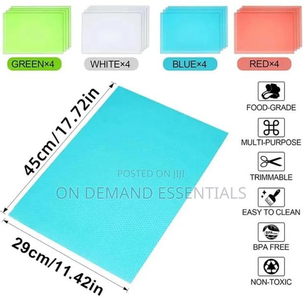 4PCS EVA Waterproof Refrigerator Liner Mat - thumbnail 3