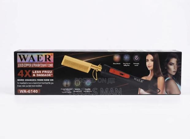 WAER Professional Solid Copper Electric Hair Straightening Comb.