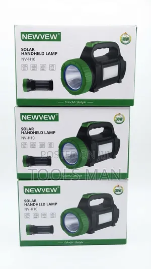Newvew 30W Solar Handheld Lamp NV-H10 - Rechargeable Spotlight.