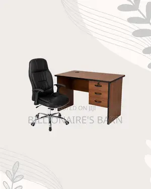Practical 1m Desk and C35 Executive Leather Chair -Productive Setups