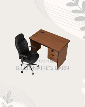 Practical 1m Desk and C35 Executive Leather Chair -Productive Setups
