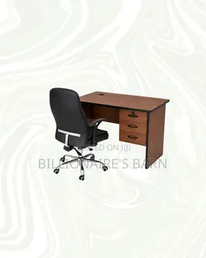 Practical 1m Desk and C35 Executive Leather Chair -Productive Setups