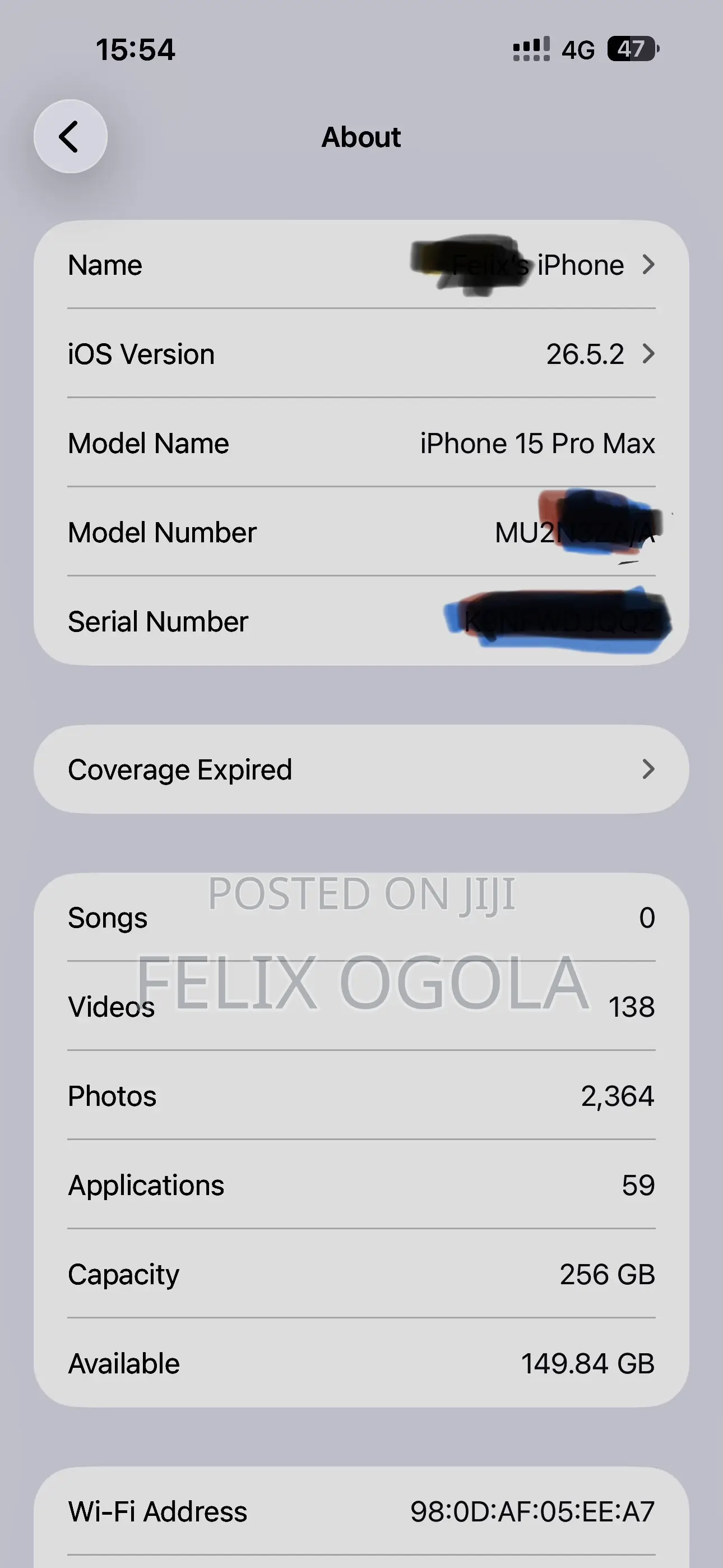 Apple iPhone 15 Pro Max 256 GB Black