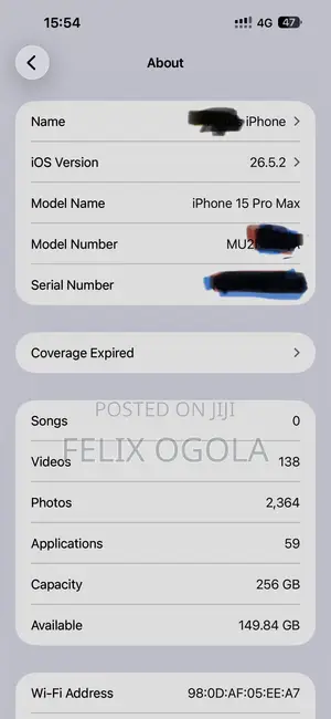 Apple iPhone 15 Pro Max 256 GB Black