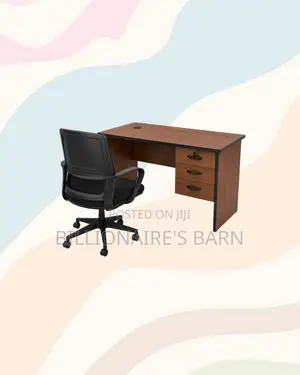 Modern 1m Desk and Black Mid-Back Ergonomic Mesh Chair - Focused Work