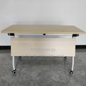 Office Desk; Foldable Office Meeting Table With Wheels