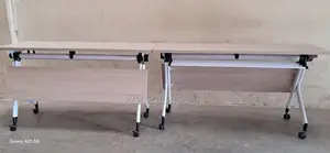 Office Desk; Foldable Office Meeting Table With Wheels